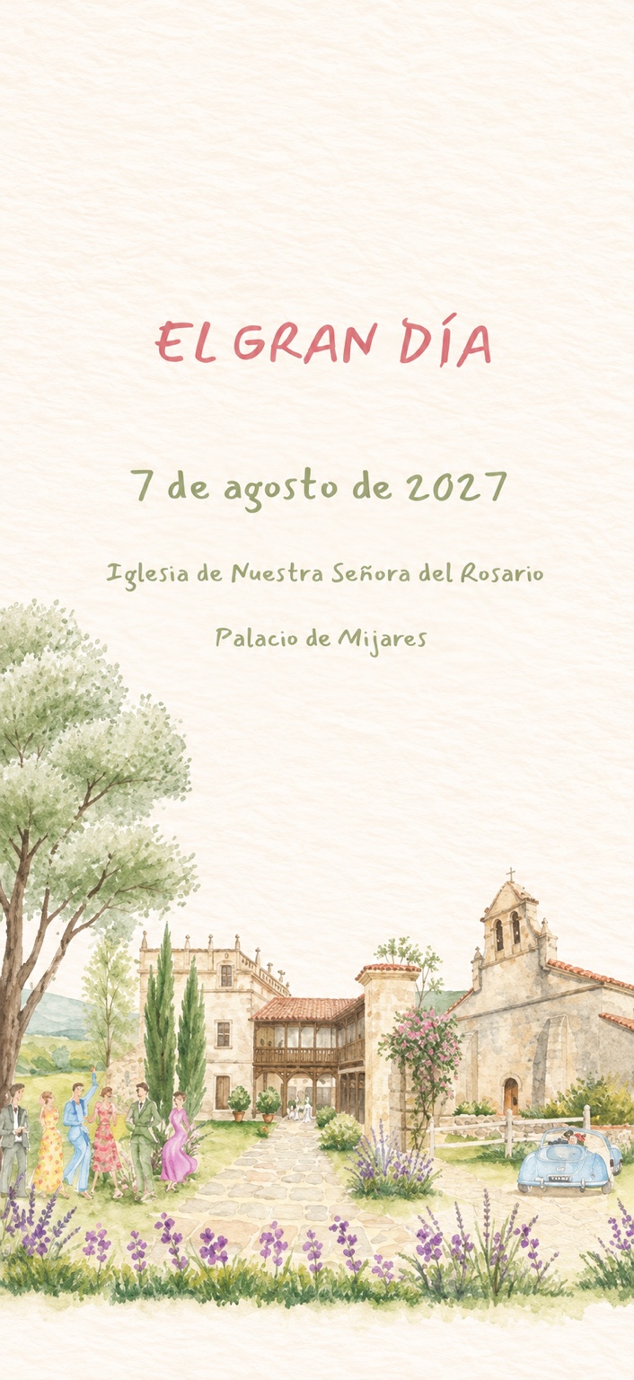 El gran día. 7 de agosto de 2027. Iglesia de Nuestra Señora del Rosario. Palacio de Mijares.